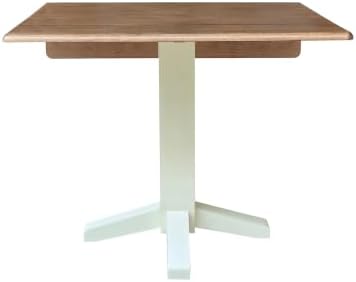 IC INTERNATIONAL CONCEPTS Solid Wood 36" Square Dual Drop Leaf Dining Table - Multi-Color