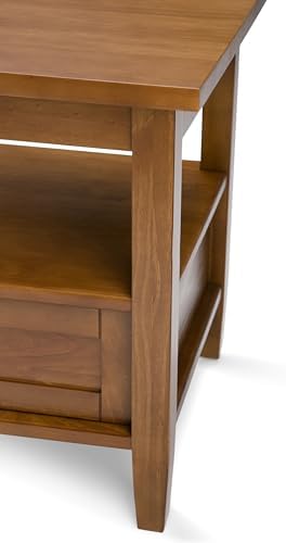 SIMPLIHOME Warm Shaker 20" End Tables in Light Golden Brown (Set of 2)