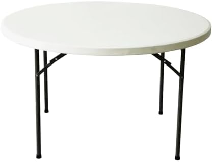 (10 Pack) 60 Inch Round Folding Table – Durable Plastic, Commercial Strength – Ideal for Events, Parties, Banquets