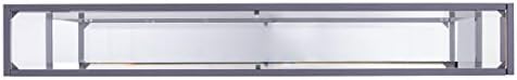 SEI Furniture - Bergen Narrow Console Table - Silver - Transitional Design, Metal and Glass - Ideal for Entryway, Living Room (CM3656)