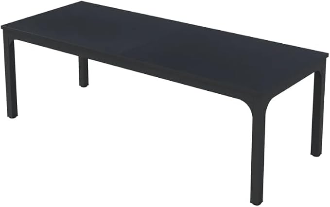 Practical Computer Desk,Rectangle Conference Table,Executive Desk(Only Table) (Black + Iron + MDF)