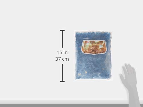 Onlyfire 10 lbs Fire Glass Rocks 1/2 Inch, Reflective Tempered Glass for Propane Fire Pit & Gas Fireplace, High Luster Firepit Glass Stones for Fire Table, Pacific Blue (Multicolor Options Available)