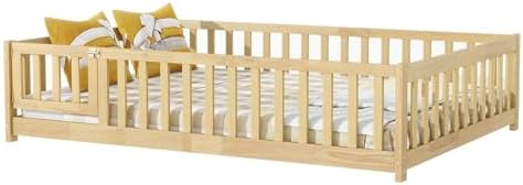 Bellemave Full Montessori Floor Bed Frame with Slats,Natural