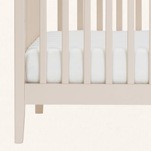 dadada LaLa Solid Wood 3-in-1 Convertible Baby Crib, Almond Milk