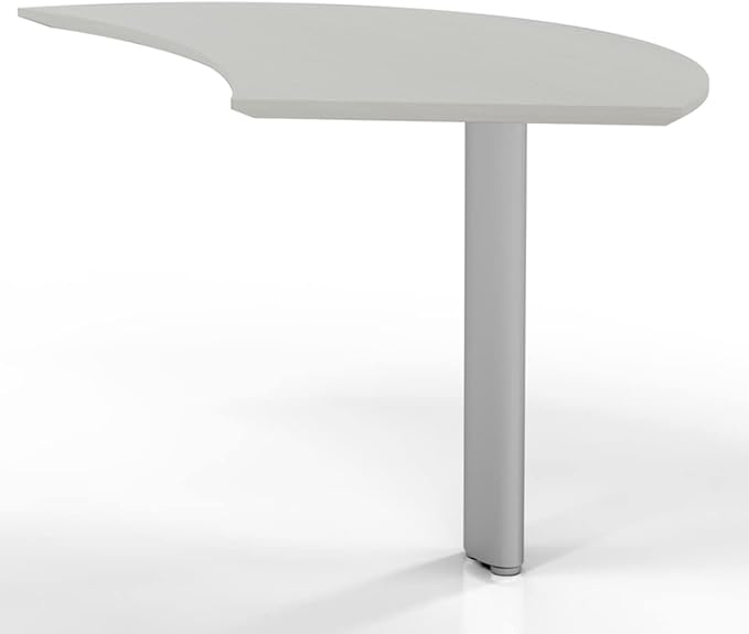 Mayline MNEXTRTSS Medina Right Curved Desk Extension for use with Desks, sold separately, Textured Sea Salt Laminate