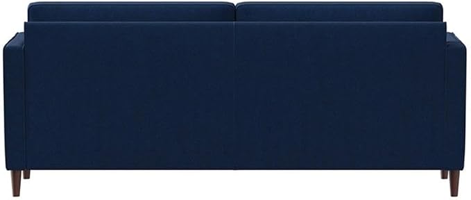 Studio Living® Lexington 75.6" Sofa, Mid-Century Modern, Pocket Coil Comfort, Easy Assembly, Woven Fabric, Navy Blue