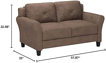 Lifestyle Solutions Grayson Loveseat, Brown