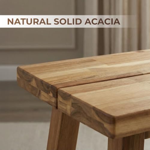 Solid Wood Bench for Entryway, Bed Bench, Dining, Plant Stand - Wooden Bench Indoor (47 inches)