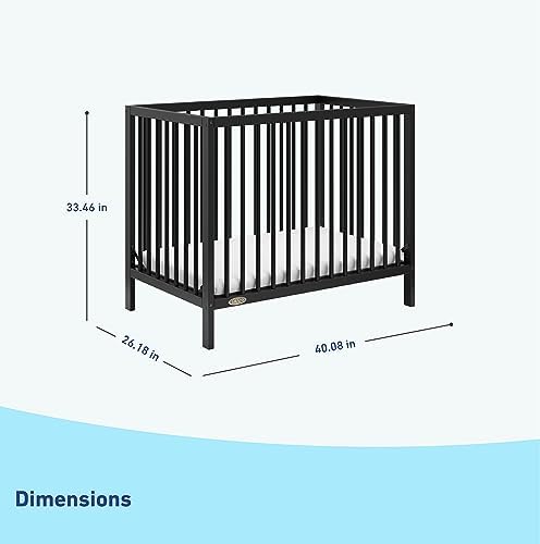 Graco Teddi Convertible MINI Crib-Black