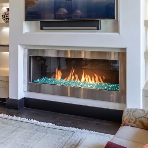 Skyflame 1/2-Inch Caribbean Blue Reflective Fire Glass, 10 Pound