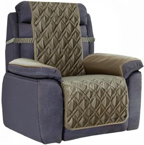 Ameritex Waterproof Nonslip Recliner Cover Stay in Place, Dog Chair Cover Furniture Protector, Ideal Recliner Slipcovers for Pets and Kids (Green, 23")