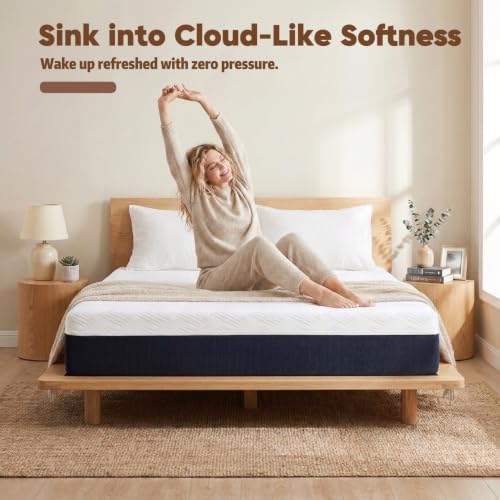 10 Inch Queen Mattress, Memory Foam Mattress in a Box, Colchones Queen