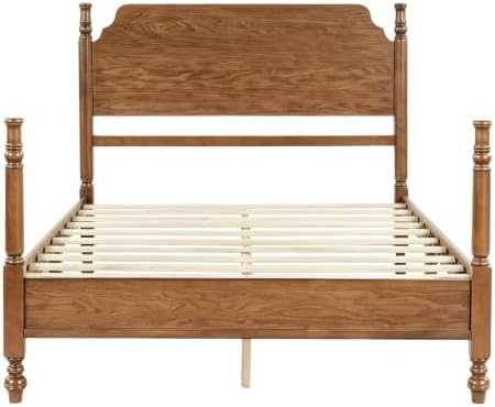 Merax Vintage Wood Spindle Post Bed with Headboard