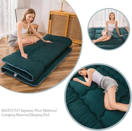 MAXYOYO Japanese Floor Mattress Folding Futon Mattress 4" Thick Tatami Mat