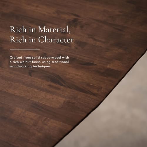 Furniture of America Premier Nazaen Solid Wood Dining Table, Rich Walnut