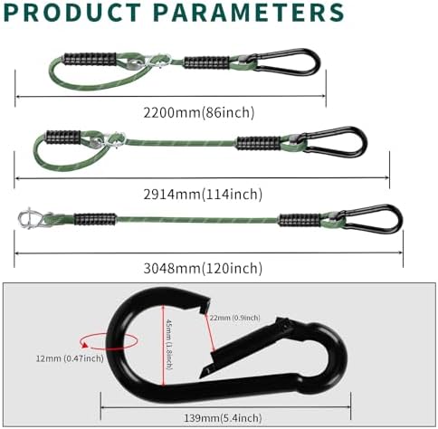 Tree Swing Rope with Heavy Duty Extra Large Buckle,Green