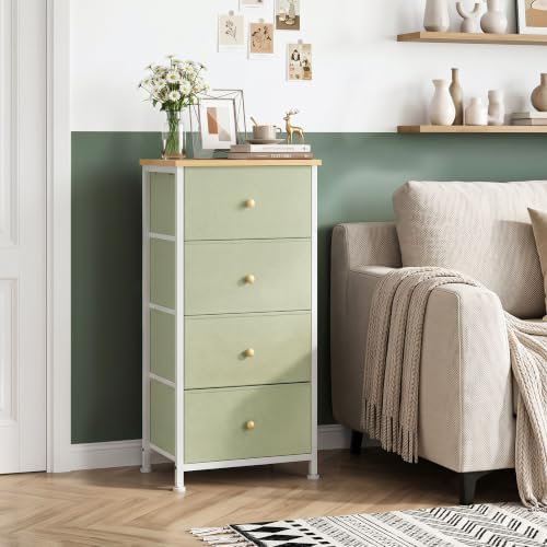 4 Drawer Dresser for Bedroom, Fabric Storage Drawer Unit