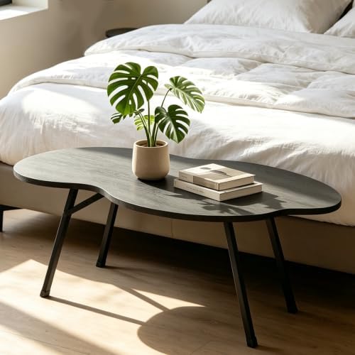 Black Folding Coffee Table,Center Table for Living Room,Apartment