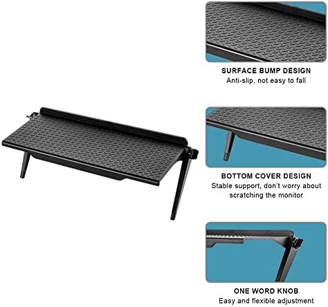 Park TV Top Shelf Apple TV Mount Monitor Stand Router Shelf Adjustable for Media Box, Game Console, Router, Camera Frames Remote 11.8 X 4.7 Inch