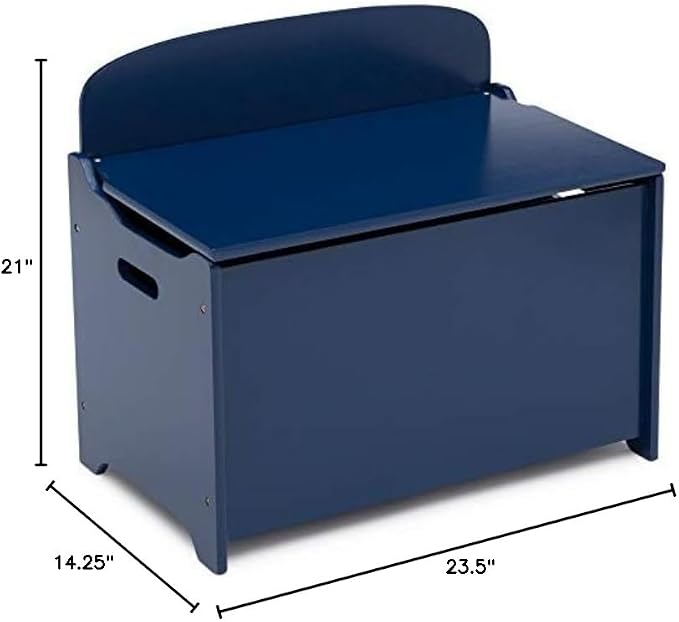 Delta Children MySize Deluxe Toy Box, Deep Blue
