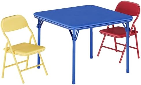 GAOMON 3 Piece Set Folding Table and Chairs Set for Boys and Girls