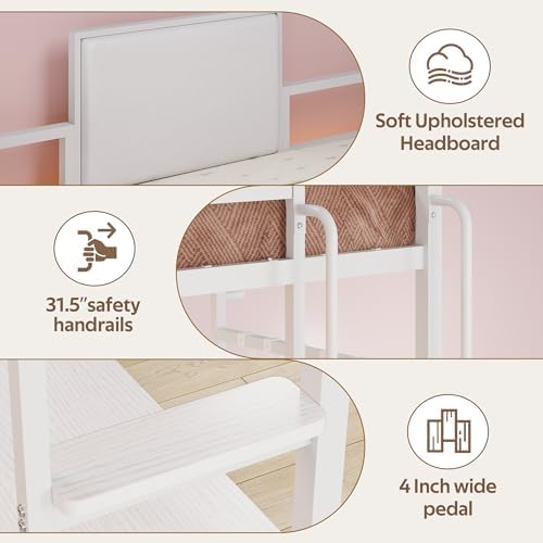 Full Size Loft Bed with Desk and 6 Storage Drawers, Full Loft Bed
