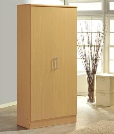 Made-to-Order 2 Door Wardrobe Shelves-Chocolate