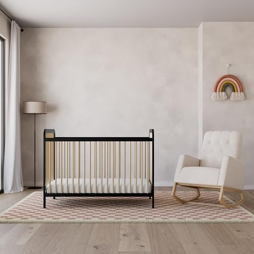 Storkcraft Pasadena 3-in-1 Convertible Crib, Black and Driftwood