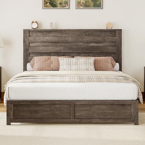 Albott Farmhouse Full Platform Bed with 49" Headboard & Footboard
