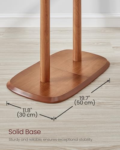 VASAGLE Coat Rack Freestanding, 8 Hooks, Storage Shelf, 67.2 Inch Tall