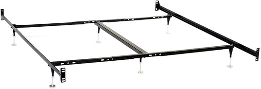 Coaster Home Furnishings Esme Metal Bed Frame Adjustable 6-Leg Base for Box Spring and Mattress Queen and Eastern King Black 9602QK