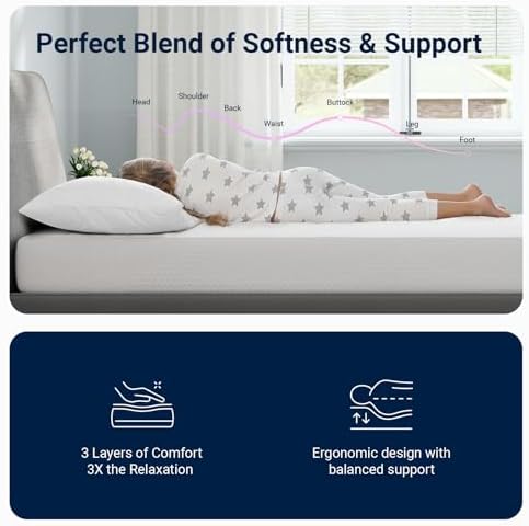 Avenco Twin Mattress, 6 Inch Twin Size Mattress, Gel Memory Foam Mattresses for Cooling Night Sleep & Pressure Relief, Colchones Fiberglass Free CertiPUR-US Certified