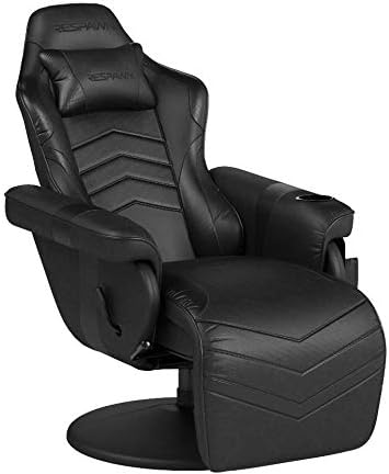 Respawn 900 Console Gaming Recliner with Footrest and Lumbar Support - Comfortable Ergonomic Gaming Chair with Headrest, No Wheels, Reclining, Heavy Duty, Racing Style Video Game Chairs - Black