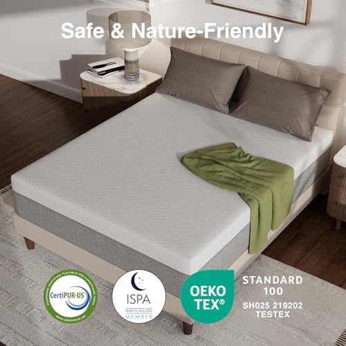 Novilla Twin Size Mattress, 12 Inch Gel Twin Memory Foam Mattress in a Box