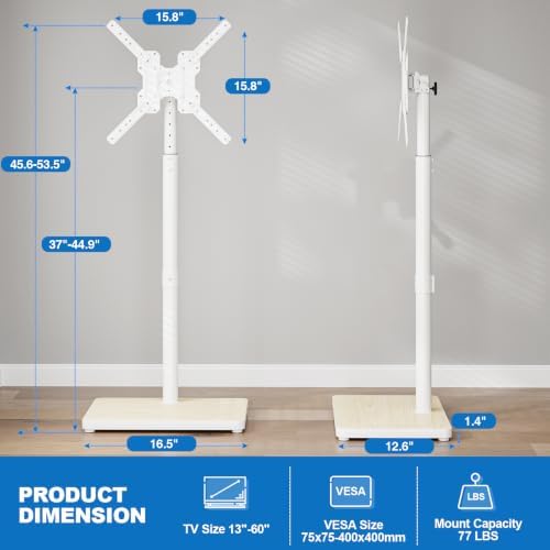 Swivel/Tilt Universal Floor TV Stand for 13-60 Inch TVs or Monitors