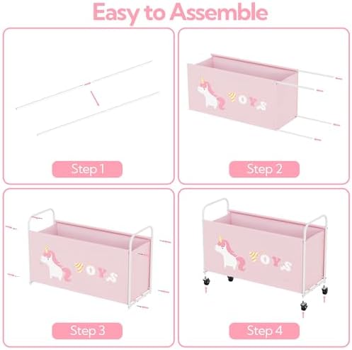 GRANNY SAYS 135L Large Toy Box for Girls, Toy Chest Storage with Wheels