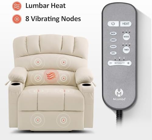 MCombo Power Lift Recliner Chair for Elderly, Heat and Massage, R7096