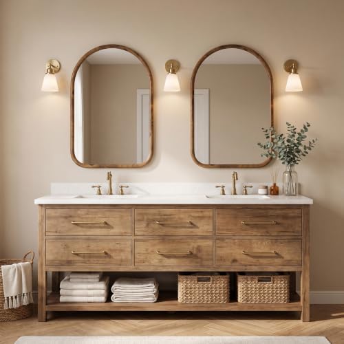 20"x30" Arch Wall Mirror, Natural