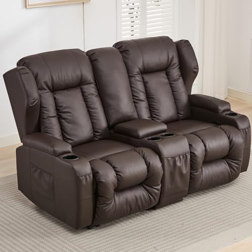 SAMERY 65" RV Loveseat Recliner Sofa, Manual Reclining Loveseat