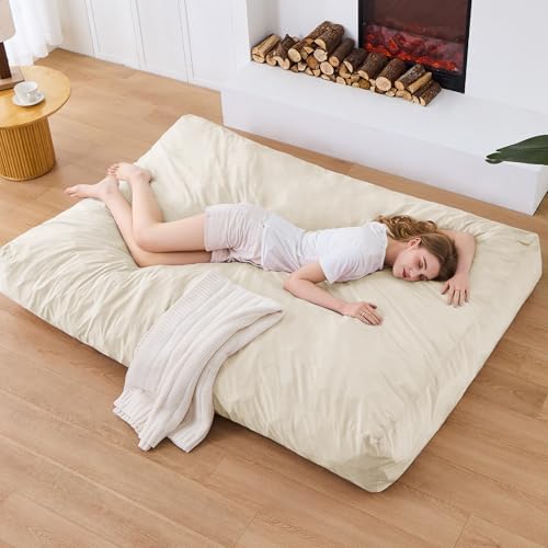 Bean Bag Chairs for Adults - Giant Bean Bag Convertible Floor Sofa