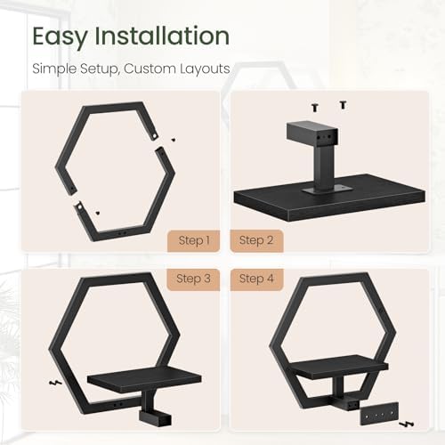 Floating Plant Shelves Set of 2, Wall Plant Holder
