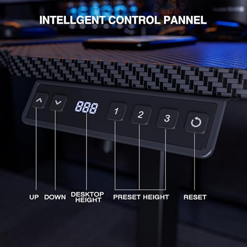 Acrolix L Shaped Electric Standing Desk,71x43.5 Reversible,Black Carbon