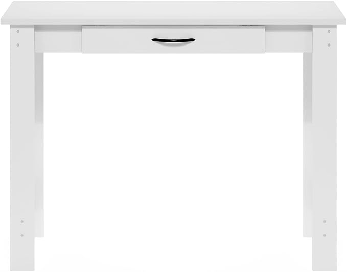 Furinno Jaya Writing Desk with Drawer, White