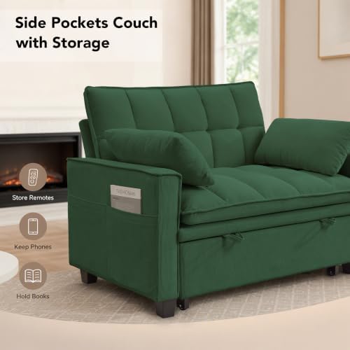 Sleeper Sofa Bed, Convertible Pull Out Couch for for Living Room, Loveseat