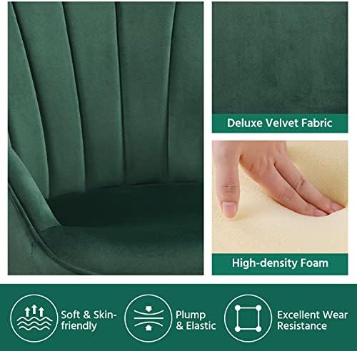 Yaheetech Accent Chairs Set of 2, Upholstered Armchairs, Green