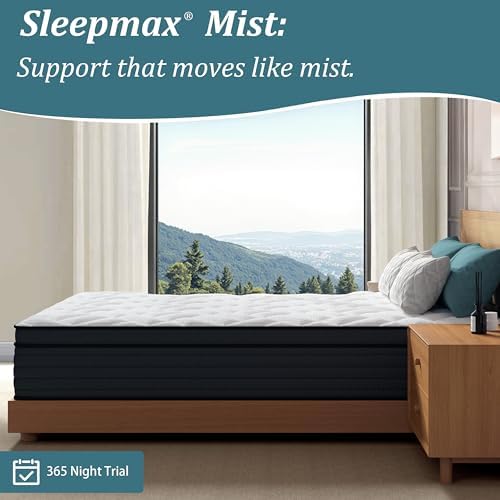 Sleepmax Extra Firm Queen Mattress 12 Inch, Hybrid Mattress Pressure Relief