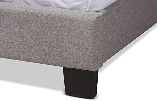 Baxton Studio Beds (Box Spring Required), King, Grey