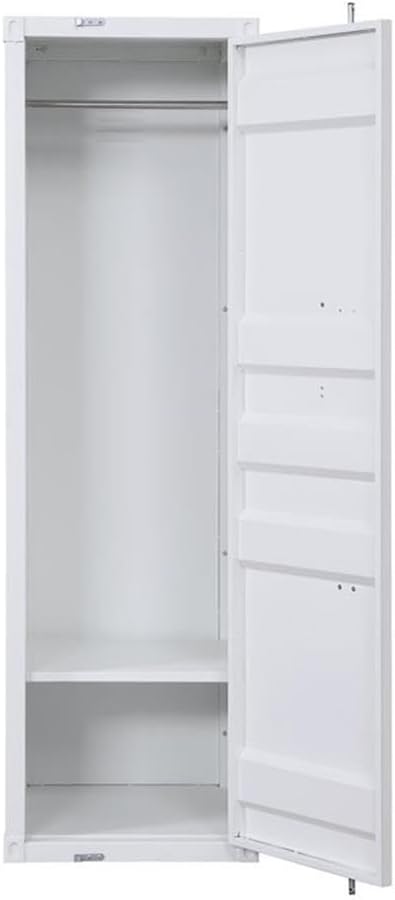 Acme Cargo Wardrobe Metal Armoire with 1 Door in White