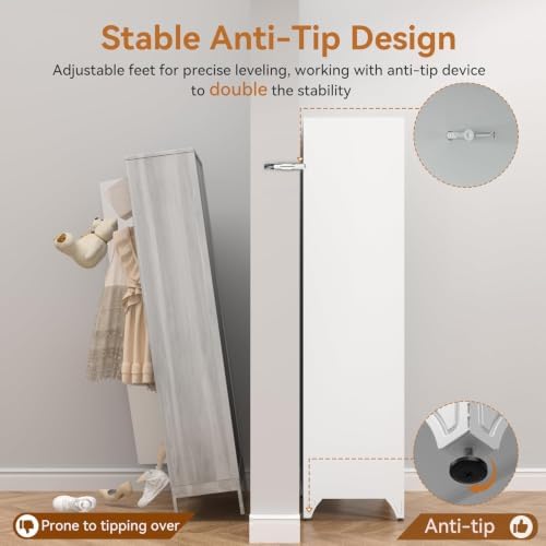 71" Tall Metal Armoire Wardrobe Closet with Shelves and Doors
