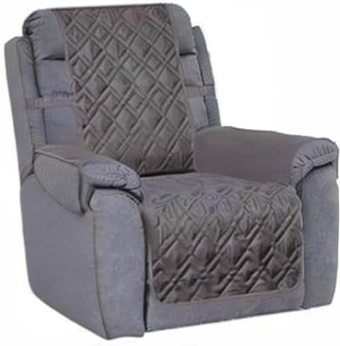 Ameritex Waterproof Nonslip Recliner Cover Stay in Place, Dog Chair Cover Furniture Protector, Ideal Recliner Slipcovers for Pets and Kids (Dark Grey, 30'')